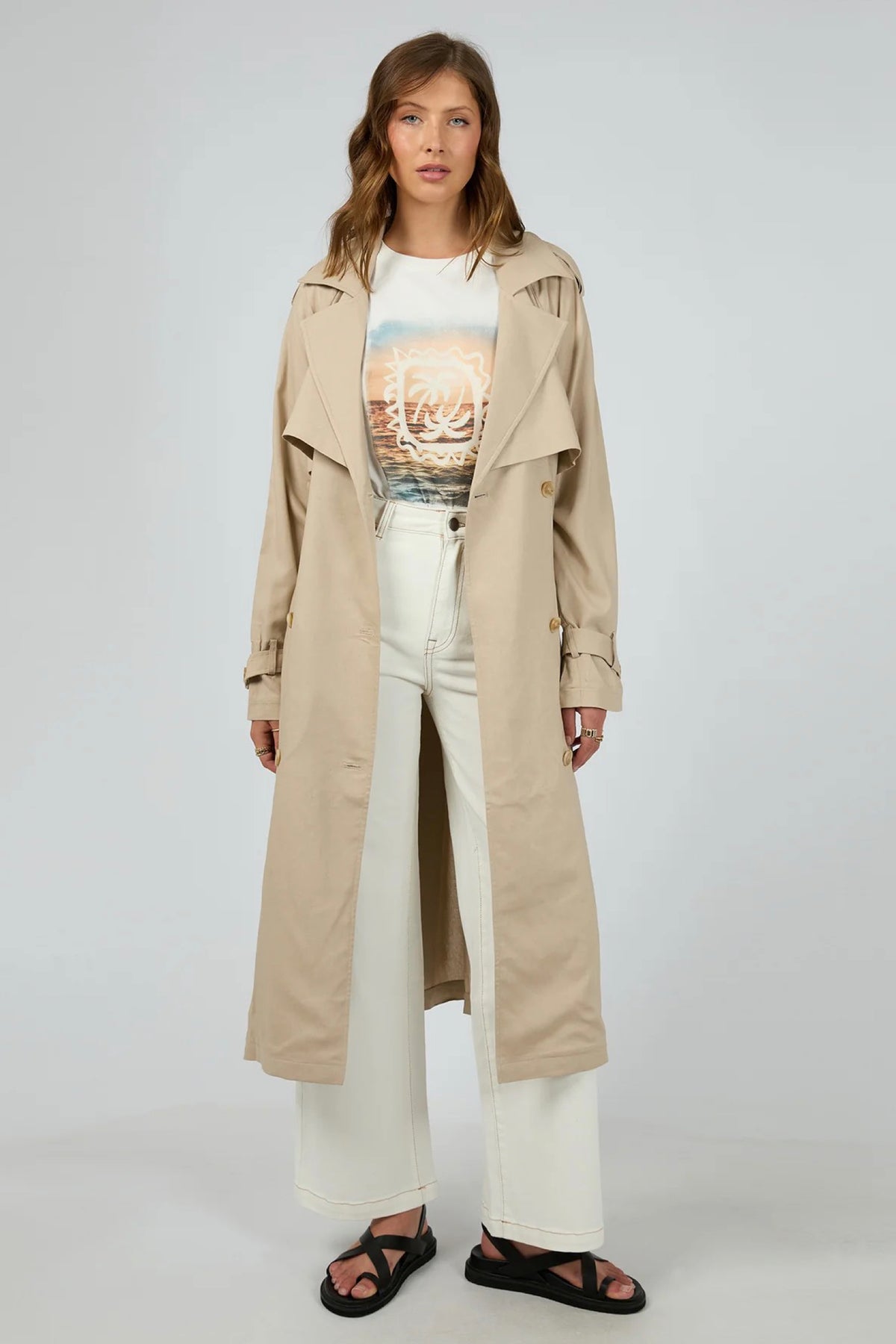 Toledo Trench Coat Bone