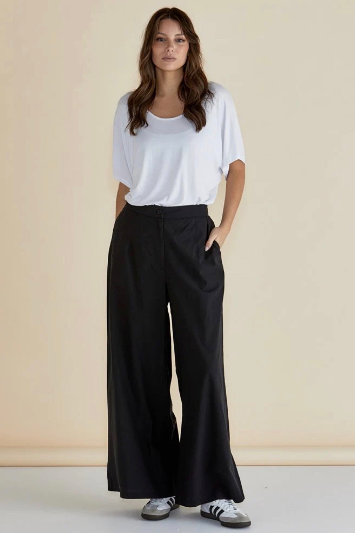 Wendy Wide Leg Pant Black