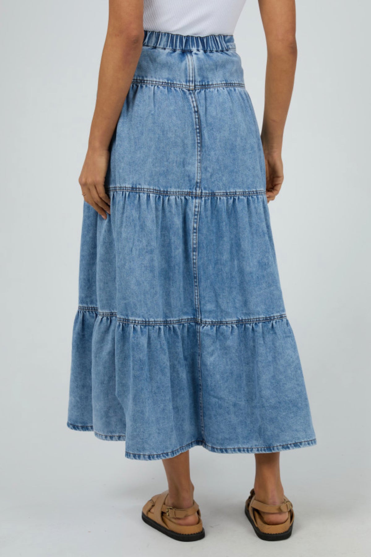 Coco Denim Maxi Skirt - Light Blue