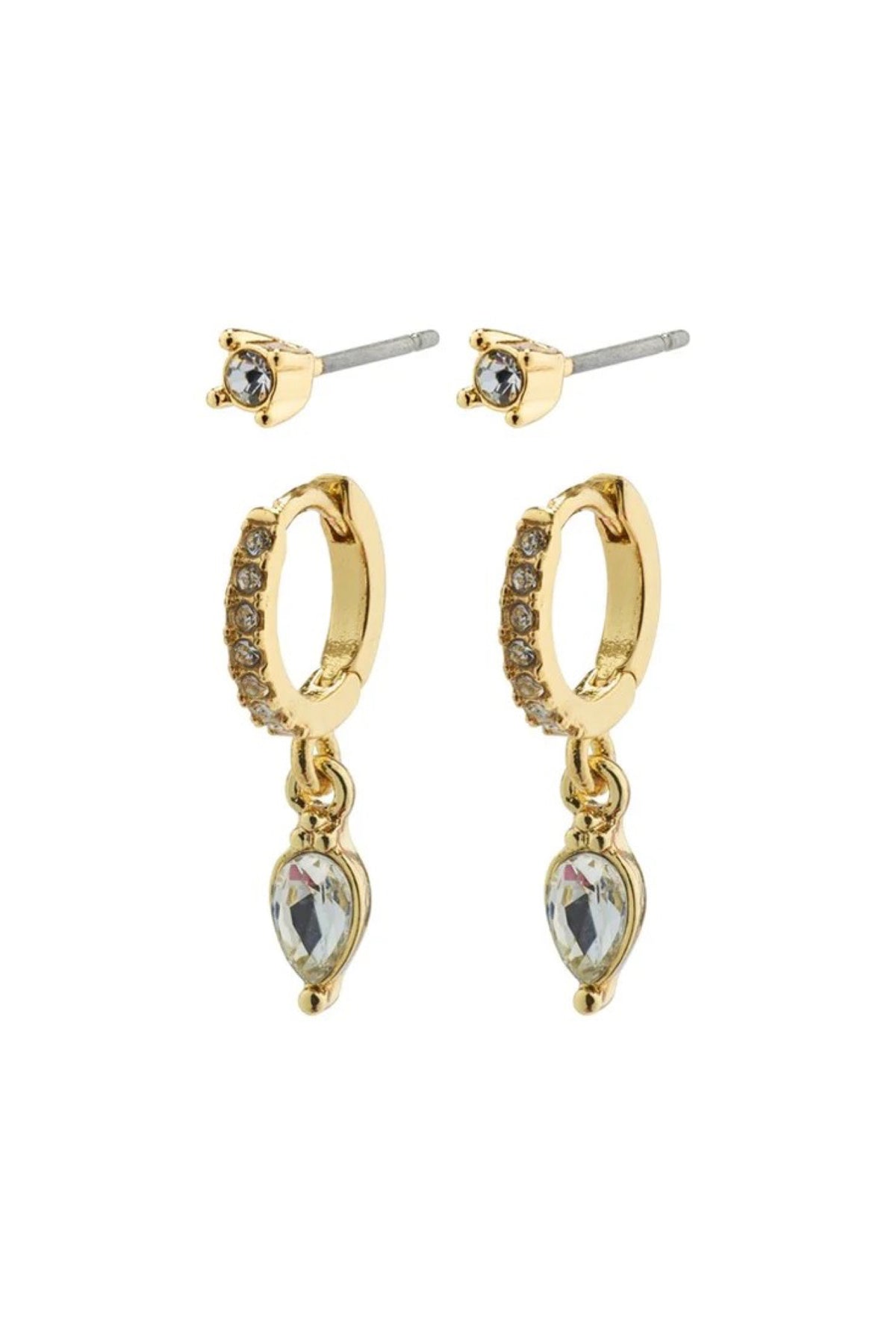 Elza Earrings Gold Plated Crystal