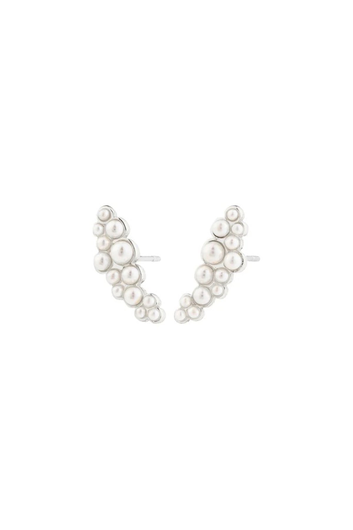 Jova Recycled Pearl Earrings Silver Plated