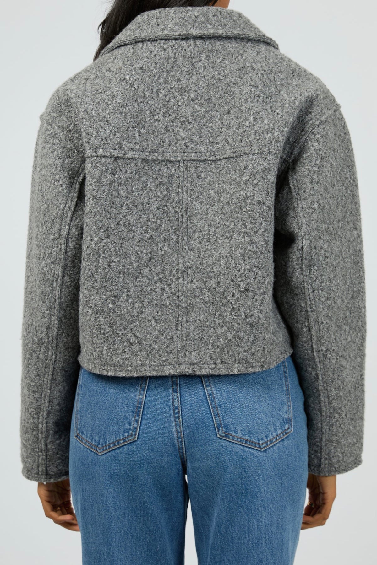 Bennet Crop Jacket Grey Marle