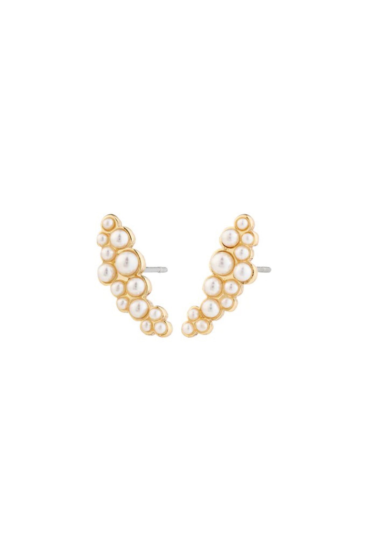 Jova Recycled Pearl Earrings Gold Plated