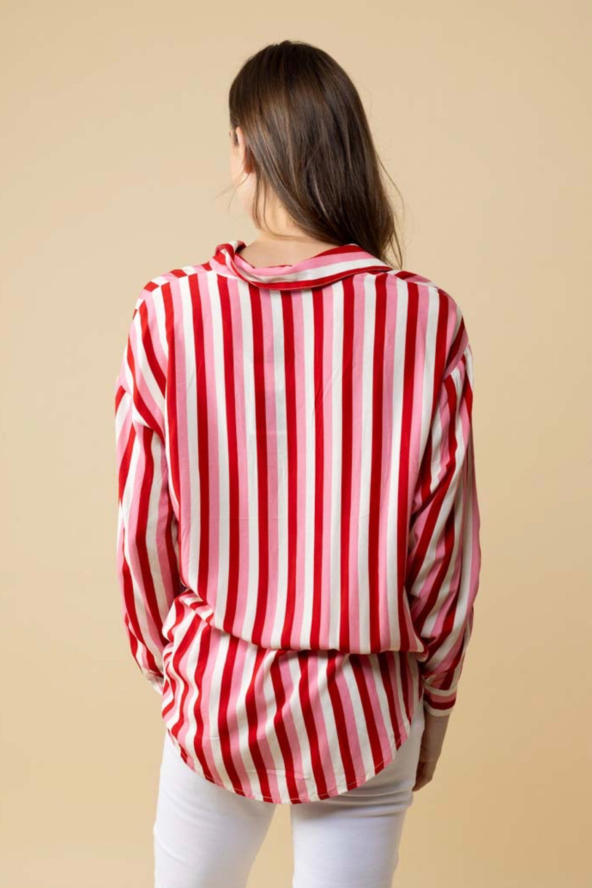 Letitia Striped Shirt Pink Red