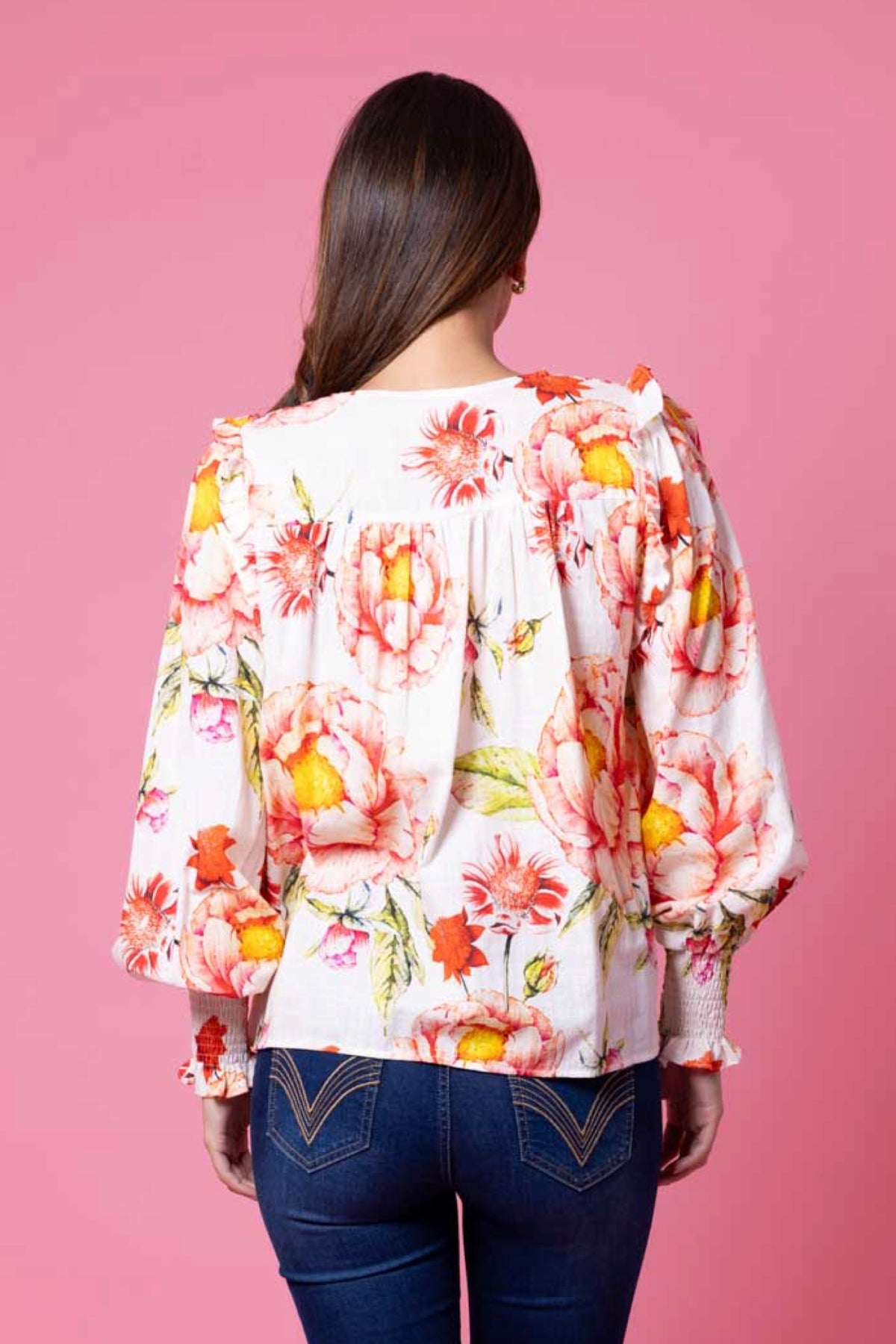 Priscilla Blouse Peony Peach