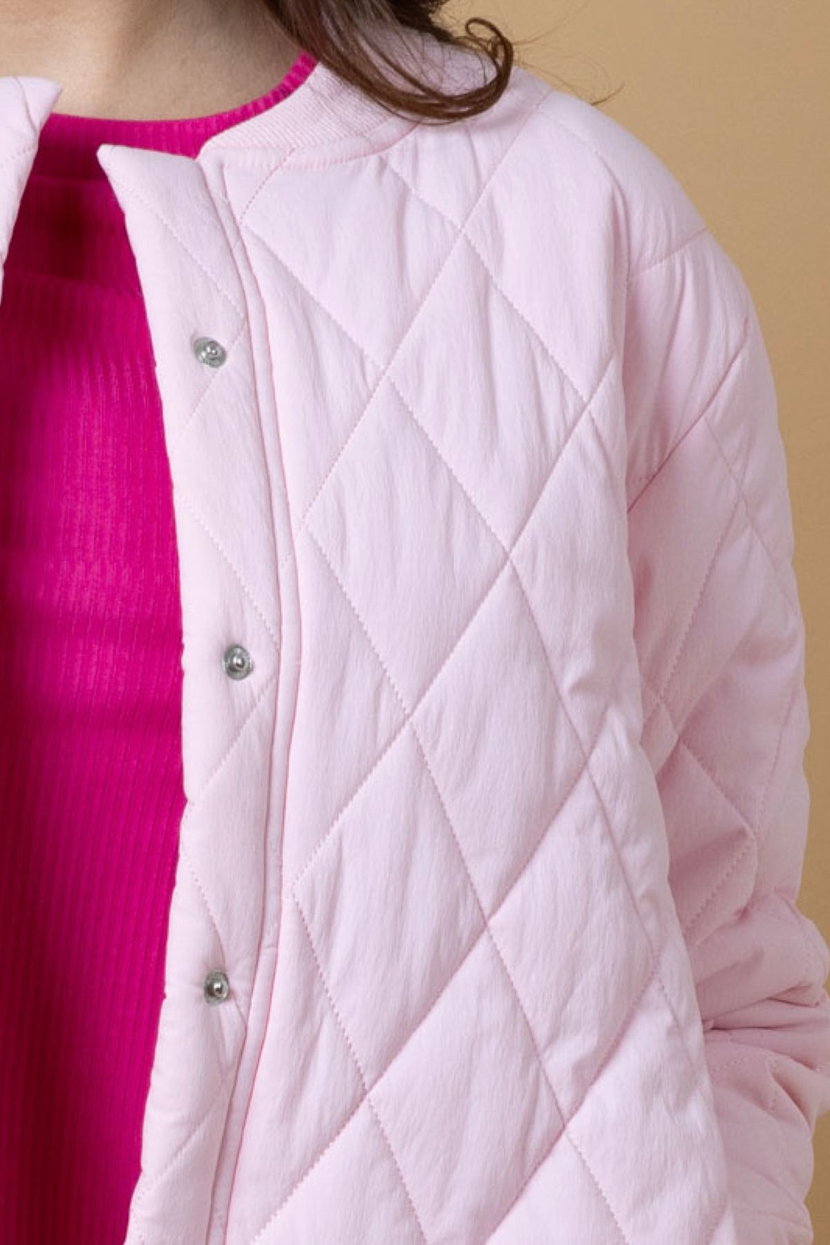 Stevie Quilted Jacket Pink