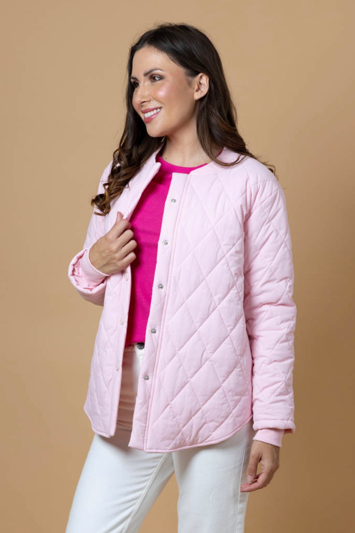 Stevie Quilted Jacket Pink