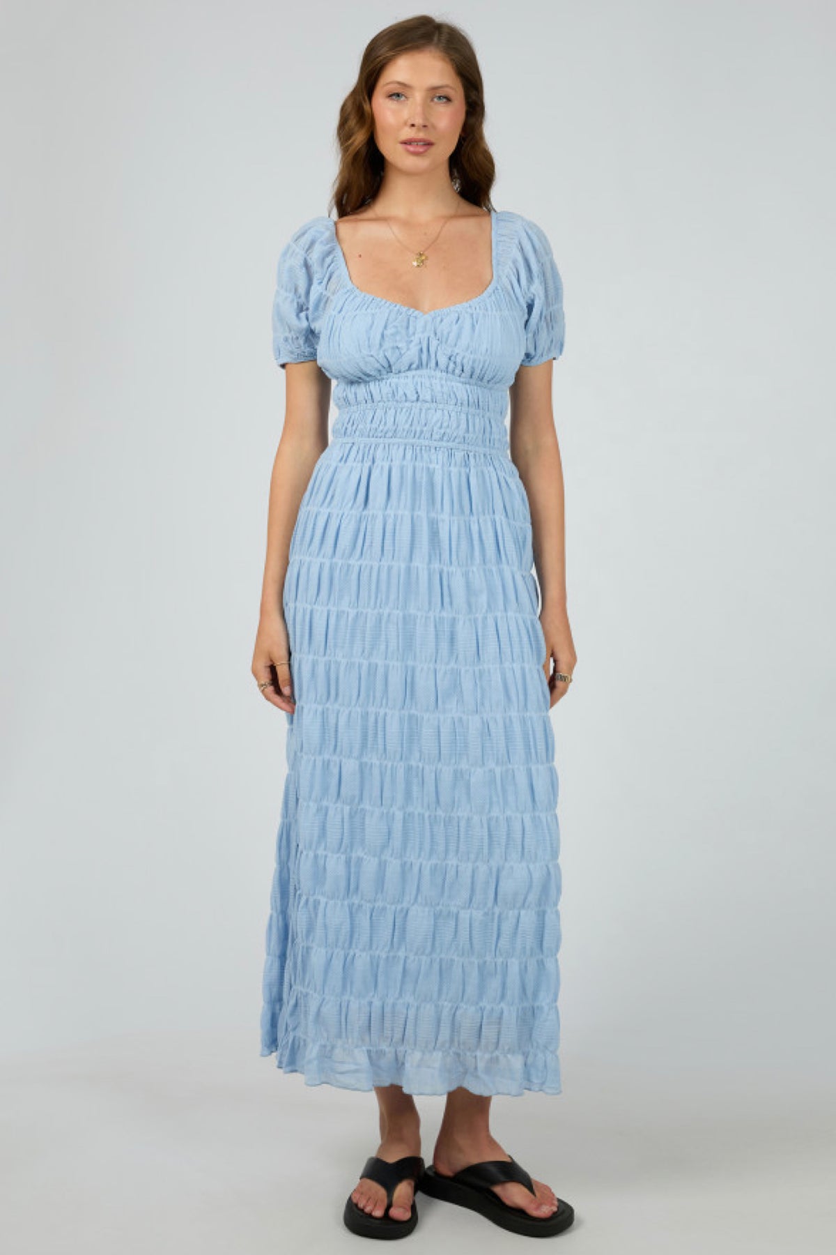 Maude Maxi Dress Ocean Blue