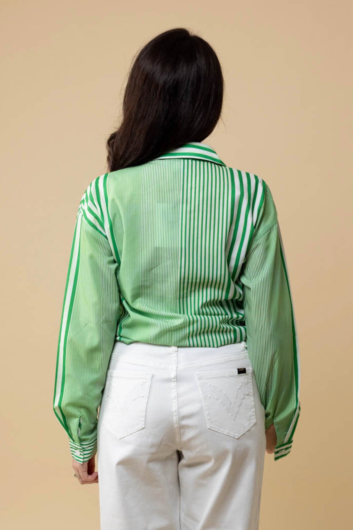 Thea Shirt Green Stripe