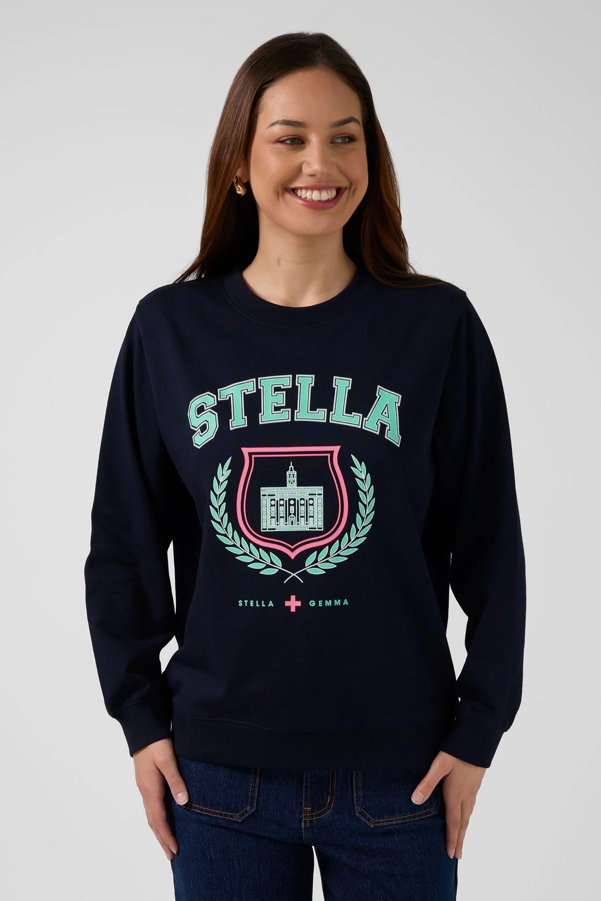 Essential Sweater Navy Retro