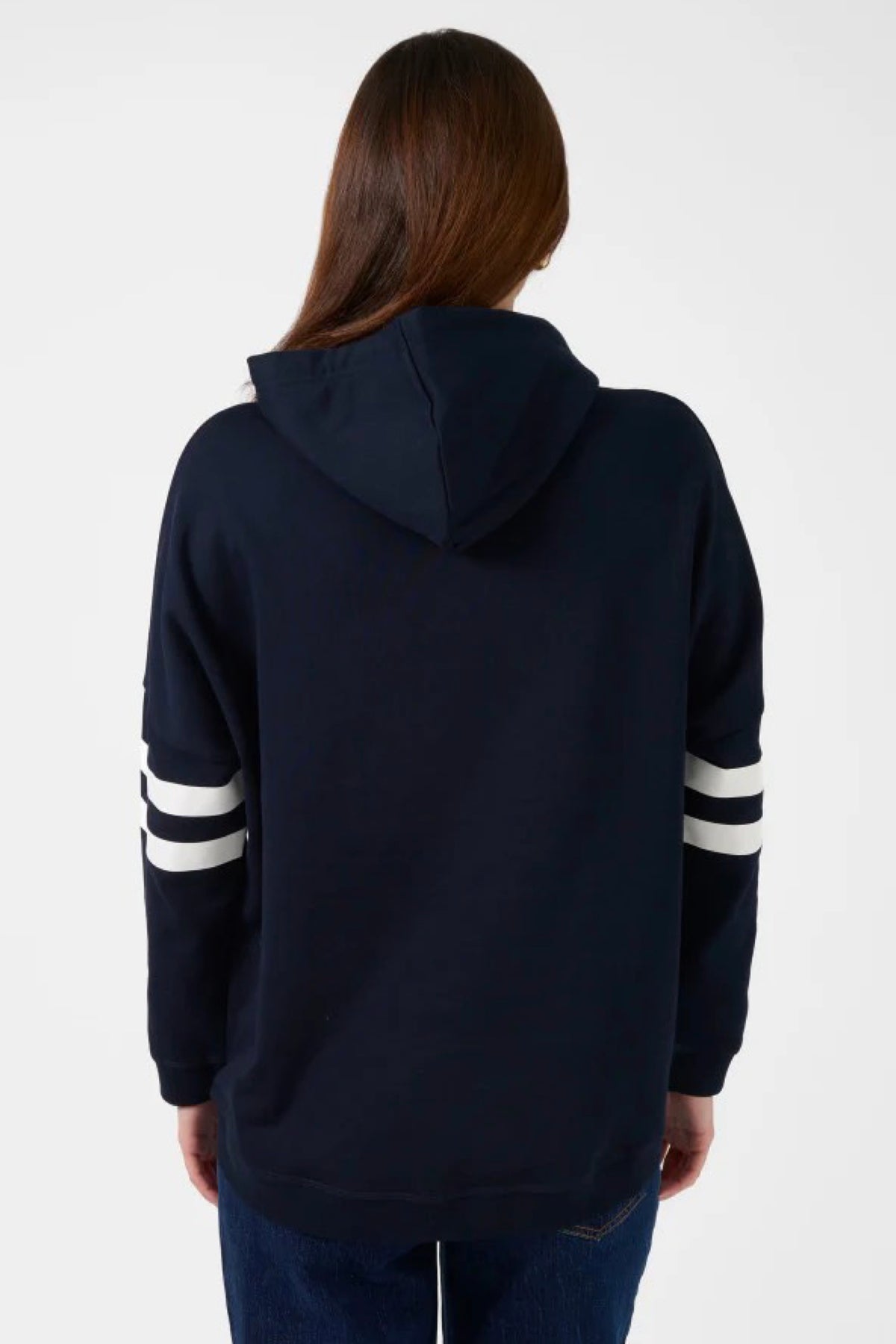 Newport Hoodie Navy Banner Logo