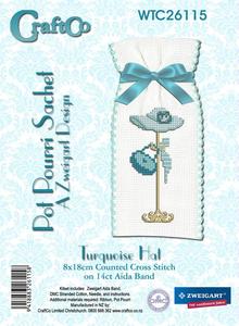 Turquoise Hat Cross Stitch Kit