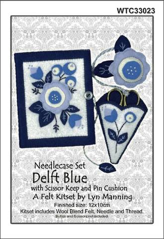 Felt Needlecase Set Delft Blue