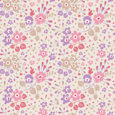 Plumgarden Flower Confetti Sand Fabric