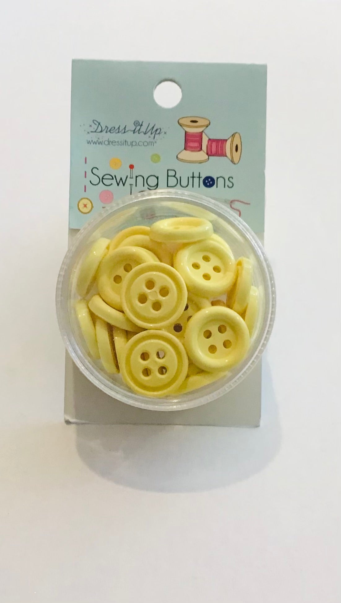 Dress It Up Button - Light Yellow