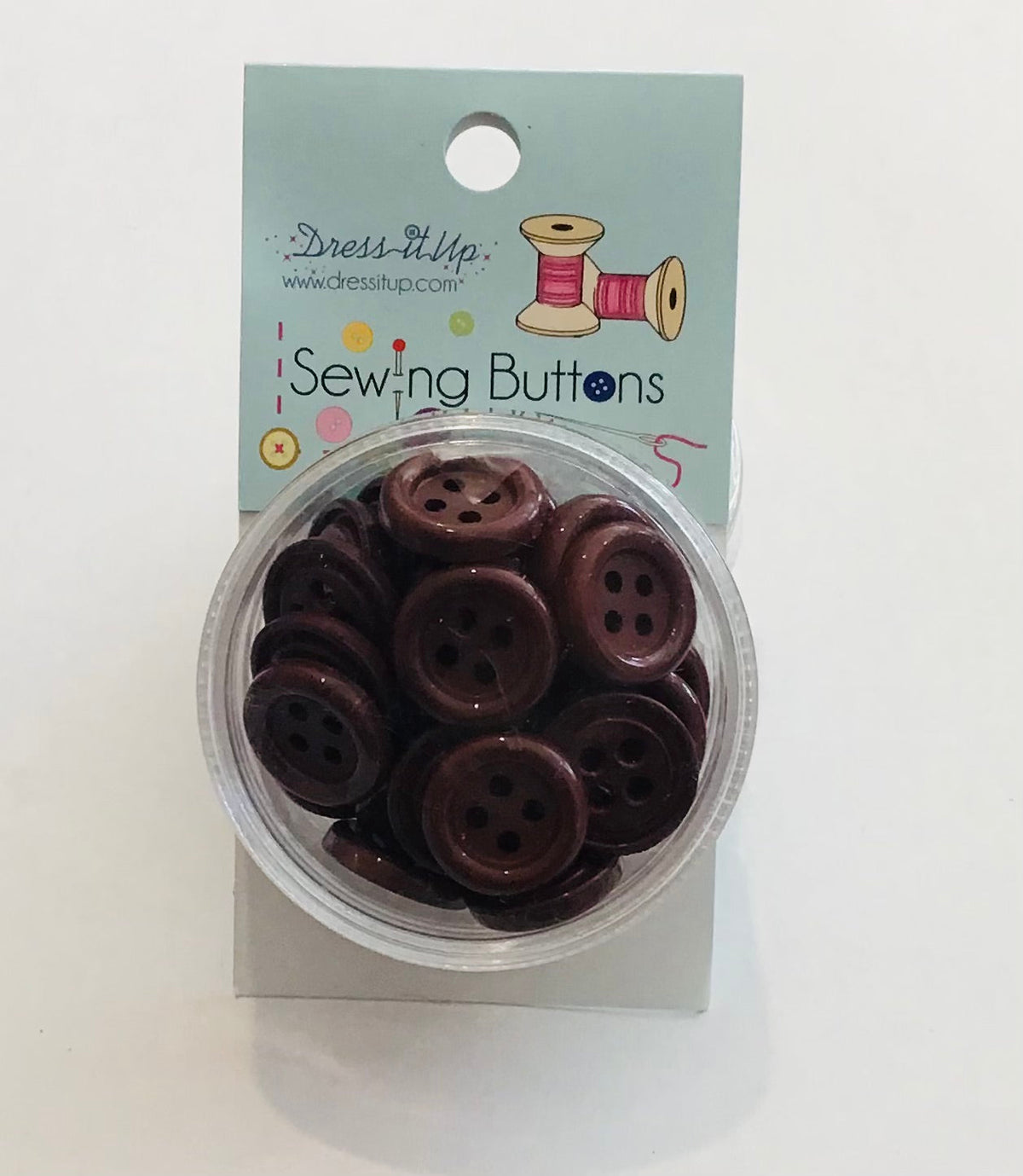 Dress It Up Button - Brown