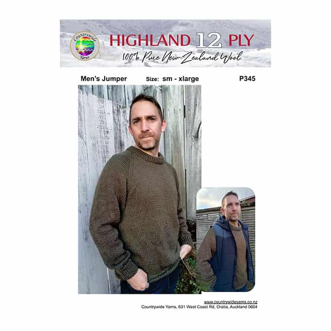 Mens Jumper Pattern P345