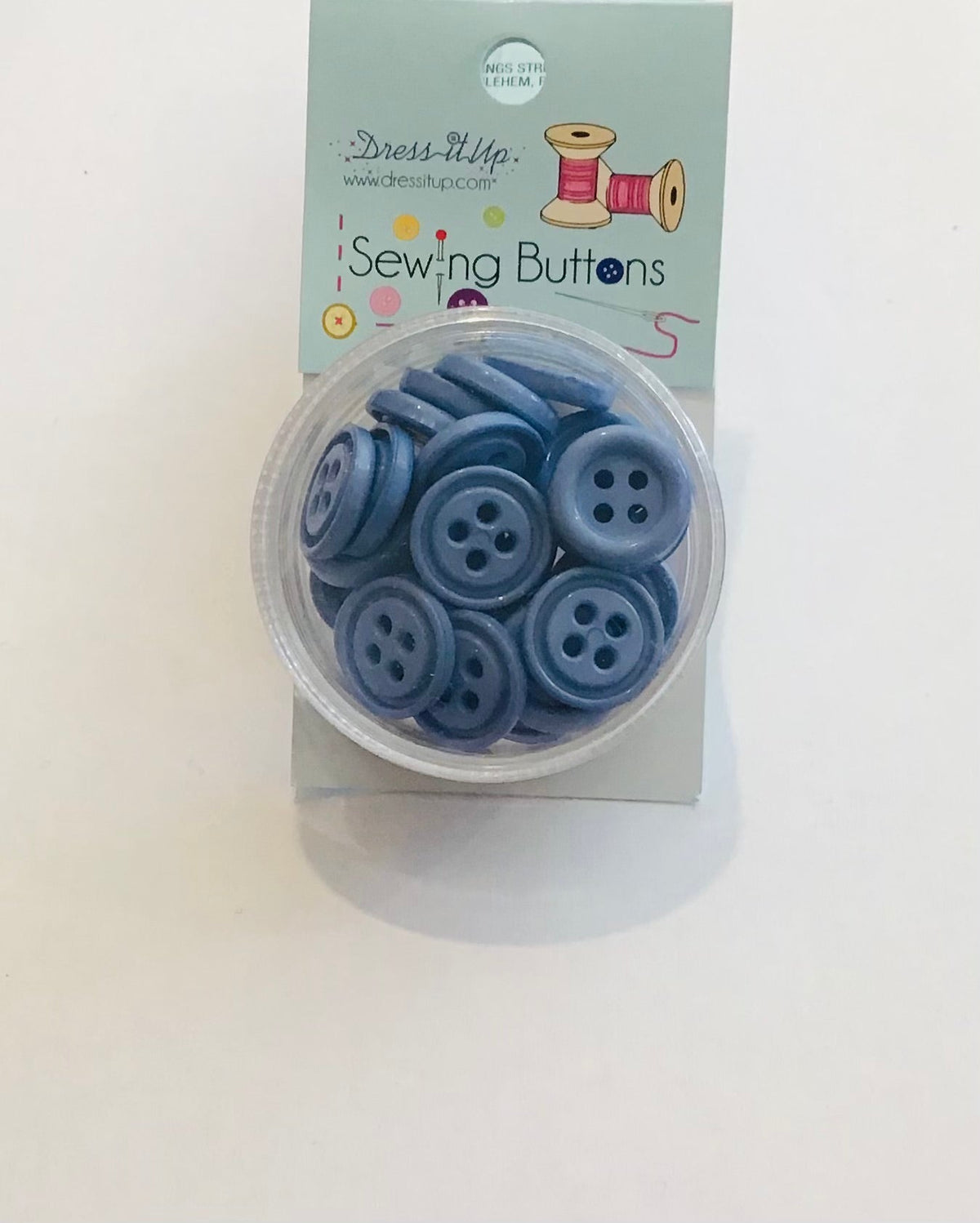 Dress It Up Button - Light Denim Blue