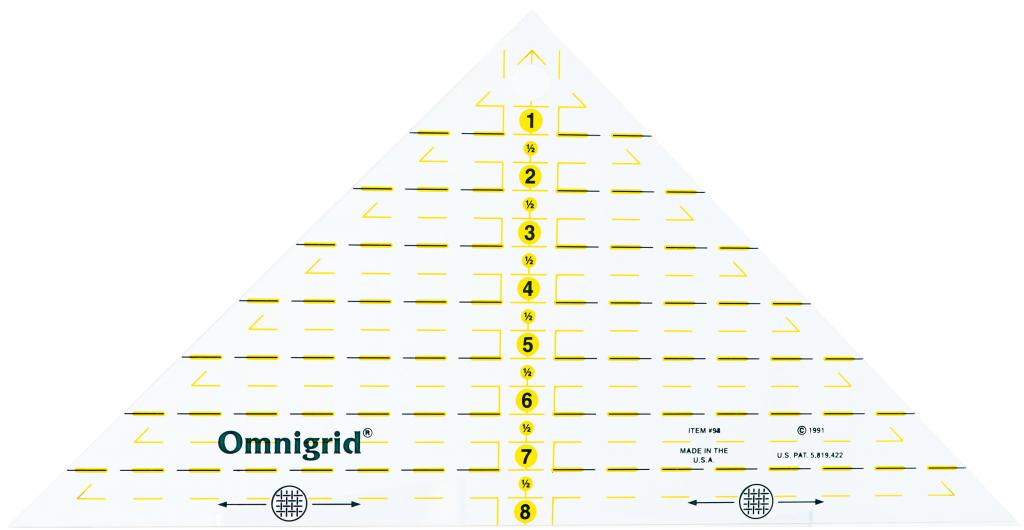 Quarter Square Triangle Ruler 8"