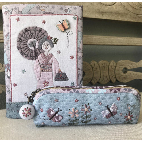 Kimono Lady Journal And Pencil Case - Pattern