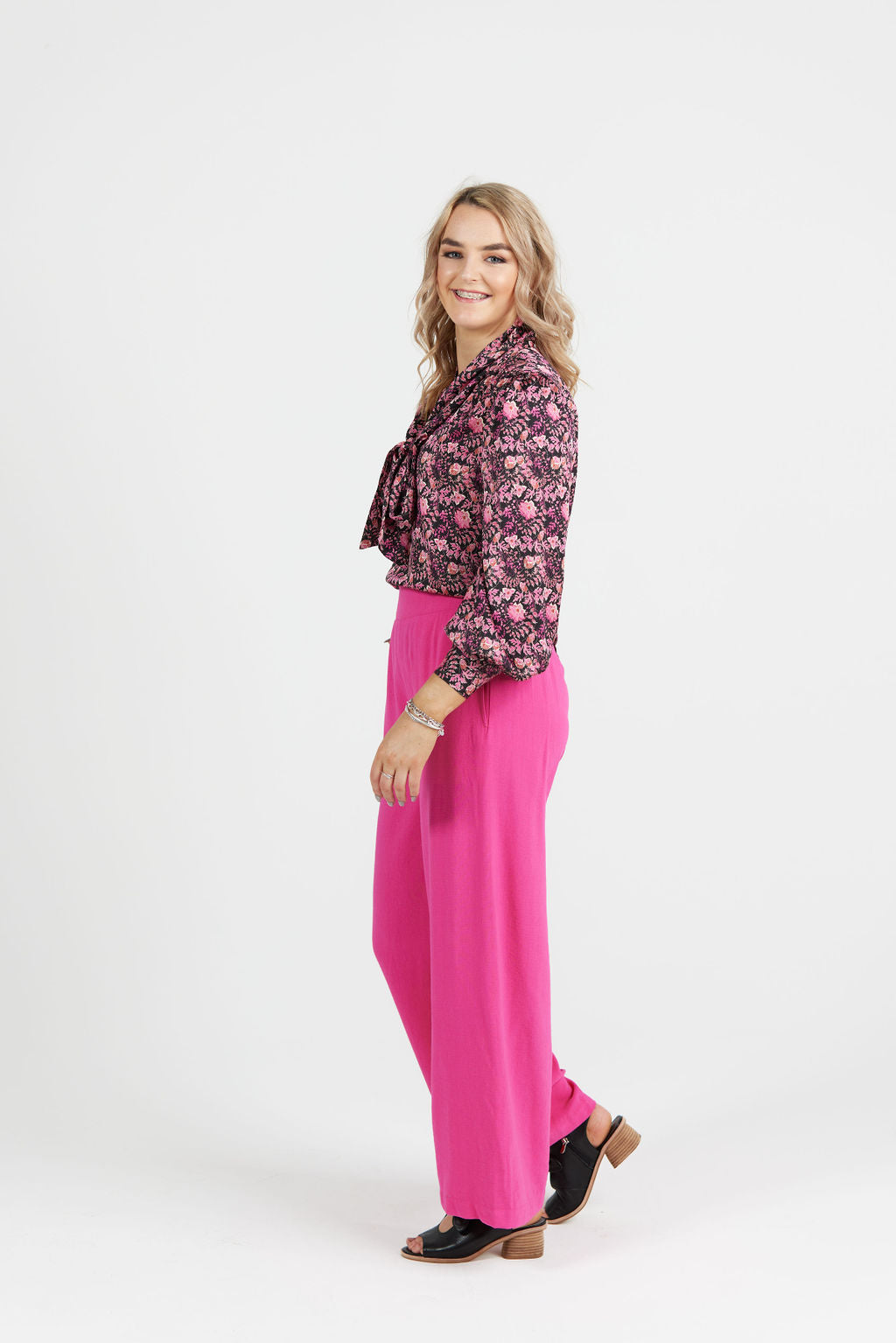 Buy Xpose Women Dark Pink Solid Slim Fit Trousers online
