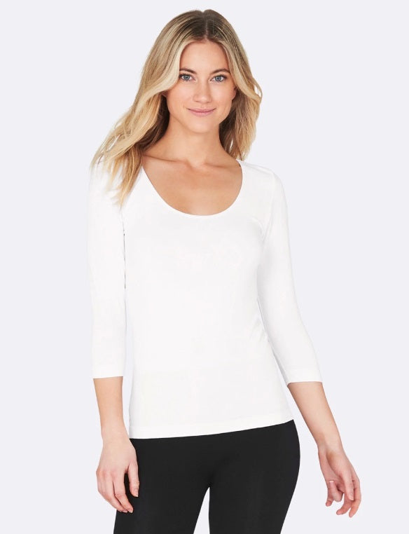 3/4 Sleeve Top White