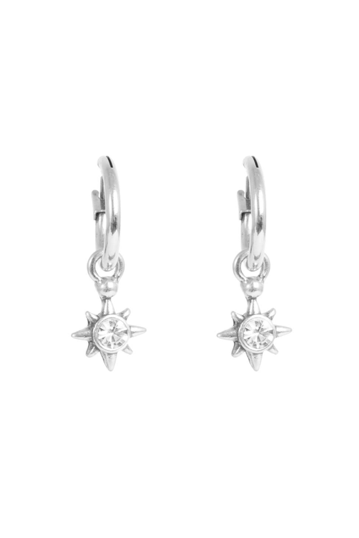 Small Earrings With A Star Astro Silver