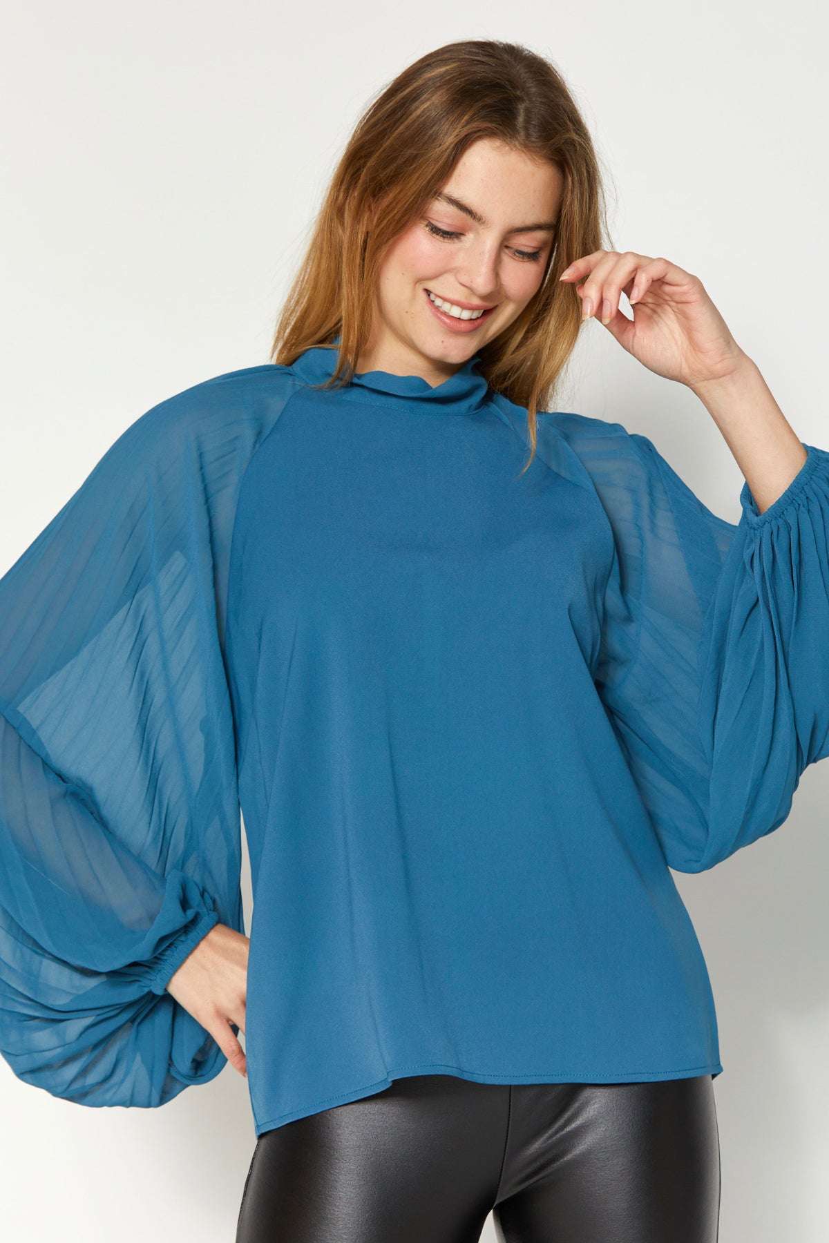 Royce Blouse Turkish Blue