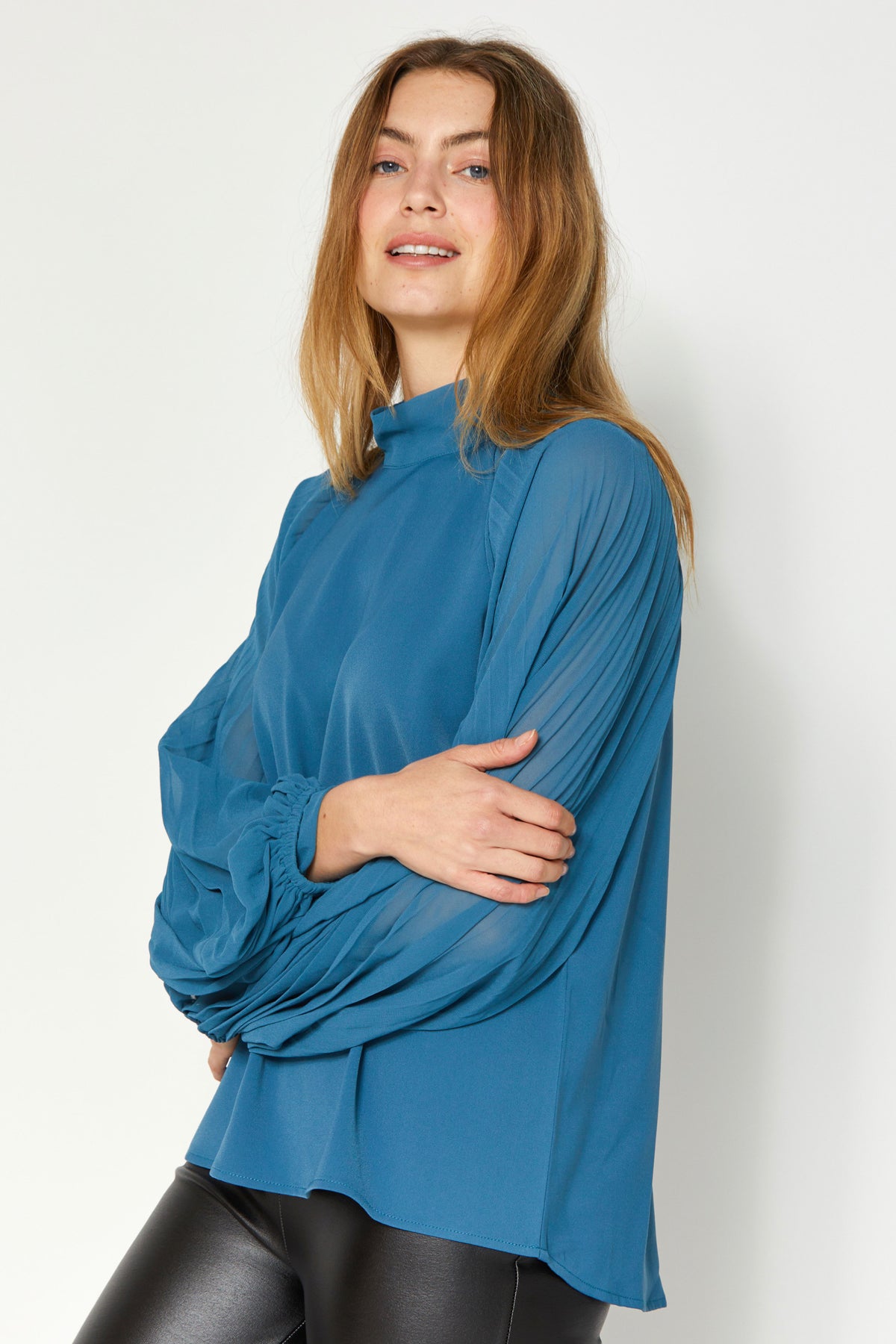 Royce Blouse Turkish Blue