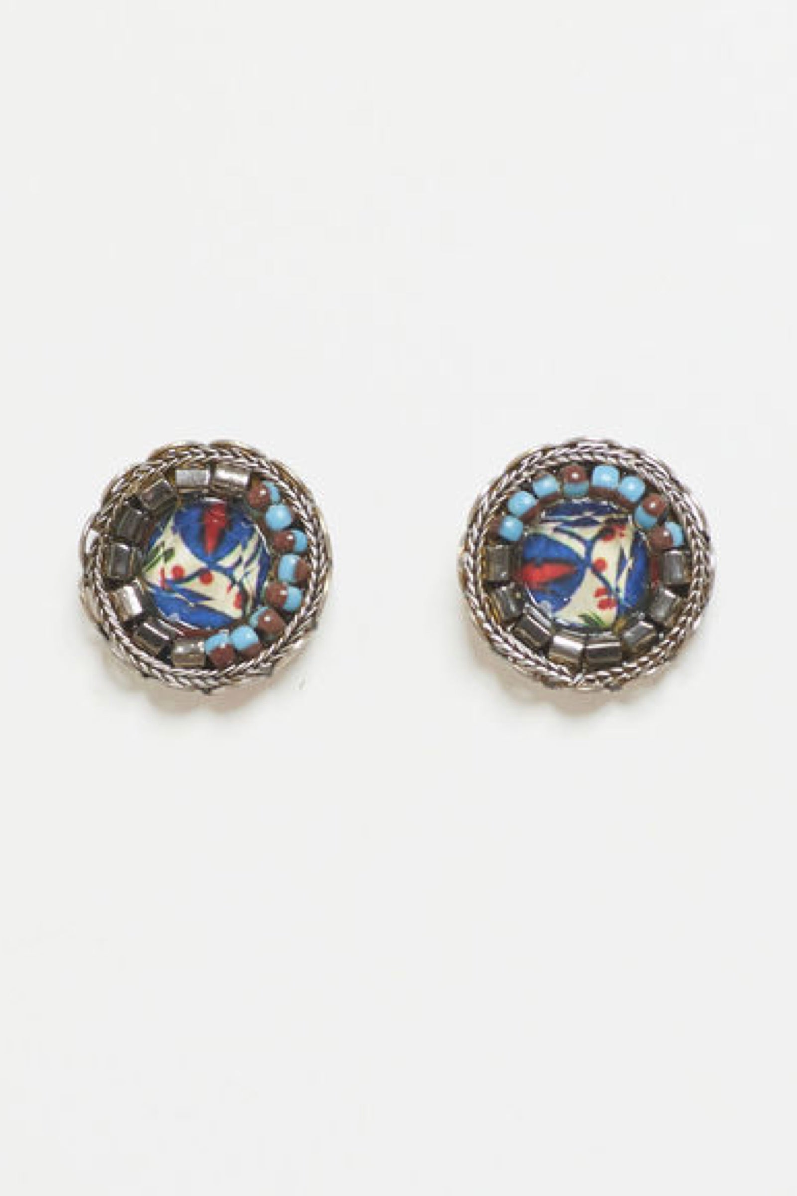 Ayala Bar Blue Floral Stud Earrings Mint Boutique LTD All